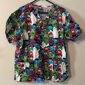 Halloween scrub top